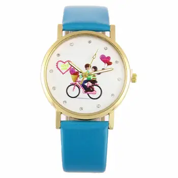 

DIY Hot 2017 Stylish Womens Fashion Picture Design Leather Band Analog Alloy Quartz Wrist Watch relogio feminino Hot Dropship707