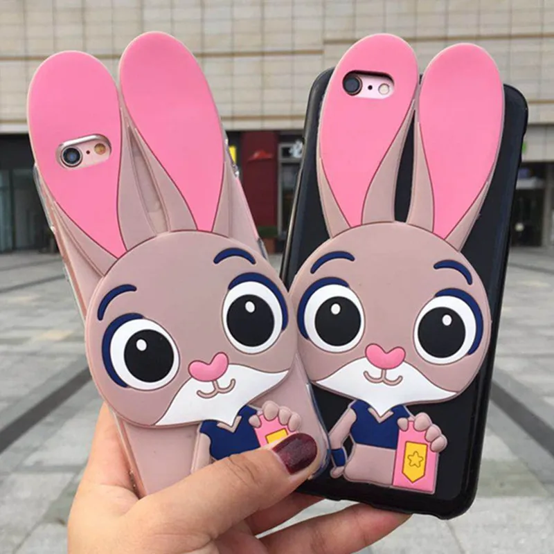 

3D Cute Rabbit Phone Case for LG C40 Leon Spirit Joy Y30 Bello Prime Max Q6A Alpha Q6 Plus Q7 Plus 2 Cartoon Back Cover Cases