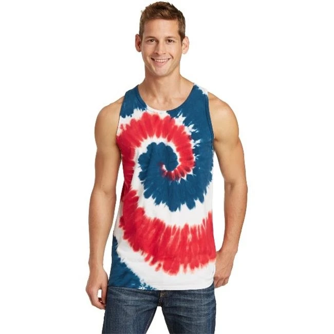 Port & Co PC147TT Tie Dye Tank Top USA Rainbow - 3XL
