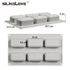 SILIKOLOVE reutilizable jabón moldes 6 molde de huecos pequeños de silicona jabón Rectangular arte hecho a mano jabón forma para Baño ► Foto 2/6