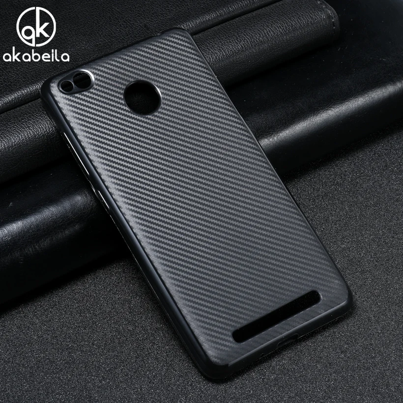 

AKABEILA Silicone Phone Case For Xiaomi Redmi 3S Redmi 3 Pro Cover Redmi 3S Pro Redmi3 Pro Bag Cover Carbon Fiber TPU Housing
