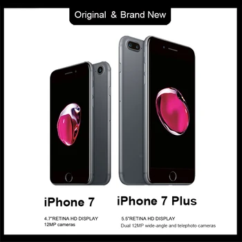 

Original New Unlocked Apple iPhone 7/7 Plus 4G LTE Facetime 12MP Camera 4.7/5.5" Retina Display IOS Smart Phone Waterproof IO