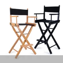 Складное алюминиевое кресло руководителя портативное кресло для макияжа деревянное кресло черного цвета