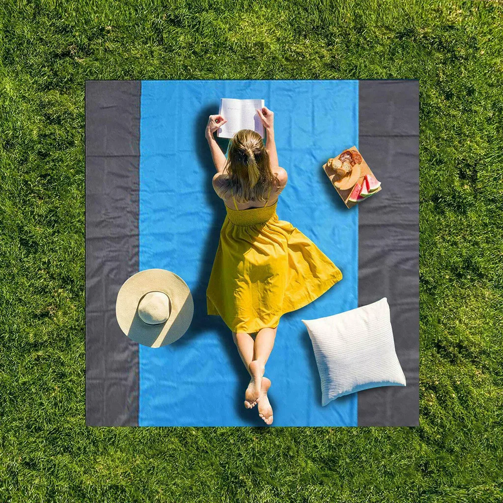 Sand Free Beach Mat Outdoor Picnic Blanket Rug Sandless Mattress Pad