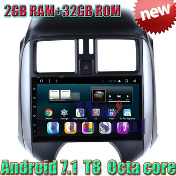 

WANUSUAL 9" Octa Core 32G 2G RAM Android 7.1 Car Radio Player GPS For Nissan Sunny 2011 2012 2013 With GPS BT WIFI 1024*600 Maps