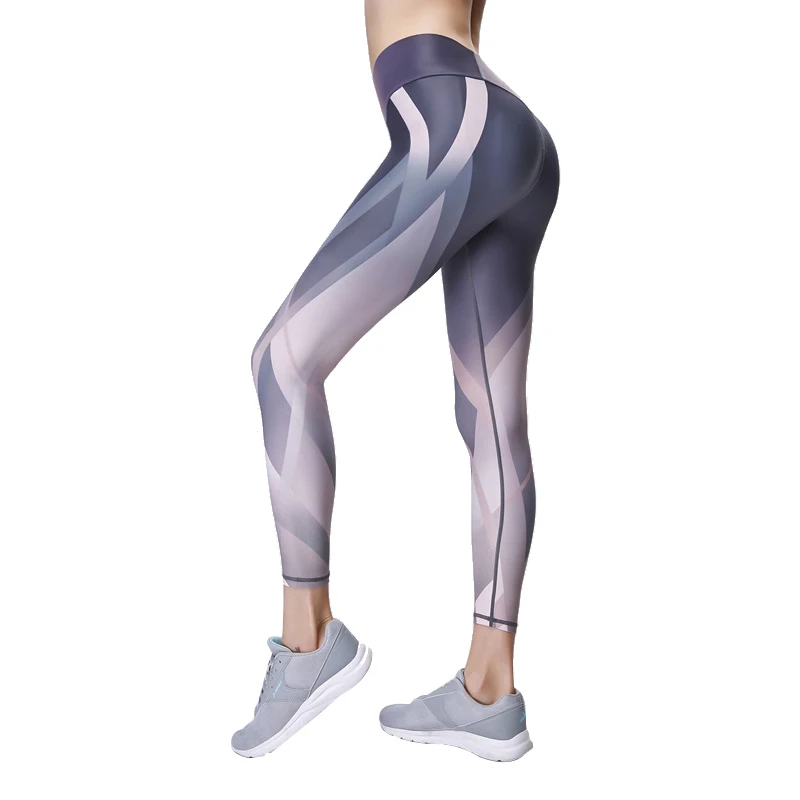 Женские набивные штаны для йоги с высокой талией, спортивные Леггинсы, штаны для фитнеса с контролем живота, колготки для бега, энергетические бесшовные леггинсы - Цвет: Z