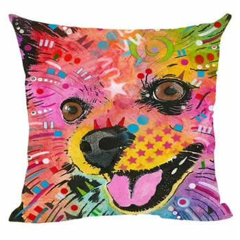 

Funny Pitbull Pug Rottweiler Cushion Cover Wedding Decoration Pillow Case For Car Covers Cute Dog Linen Custom Decor Pillowcase