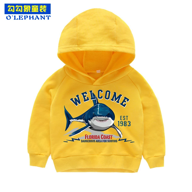 

Spring Autumn Long Sleeve children's sweatshirt Cotton hoodies for girls Kid Boy Sweatwer Tops Cartoon Prints baby shark clothes