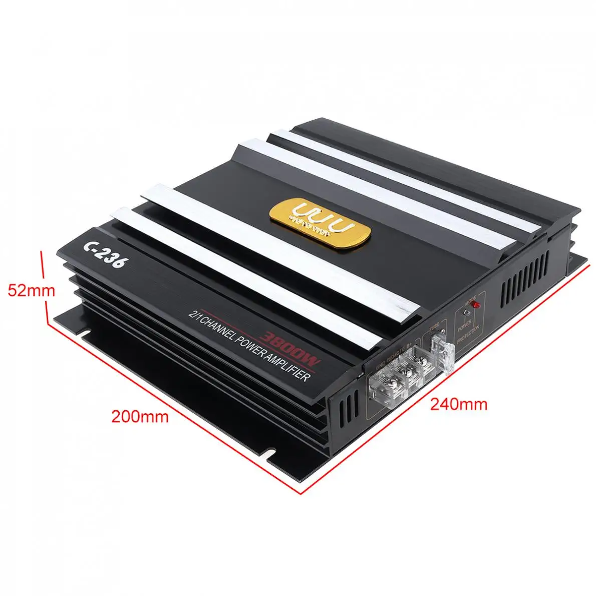 3800W Class AB Digital 2 Channel Aluminum Alloy Car Stereo Amplifiers Universal Auto Audio Power Amplifier car stereo amplifier