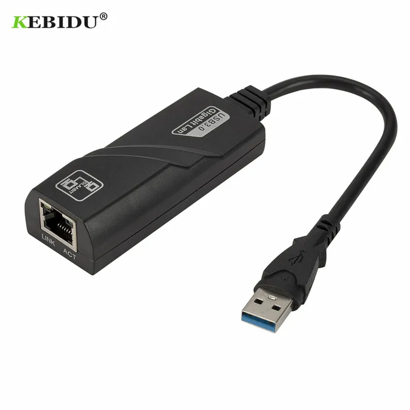 KEBIDU Ethernet RJ45 сетевая карта проводной USB 3,0 к Gigabit LAN(10/100/1000) Мбит/с сетевой адаптер для ПК