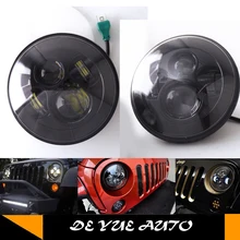 Одна пара " авто фары для wrangler 75 Вт Высокая/ближнего светодио дный света светодиодные фары без светодио дный LED кольцо Wrangler