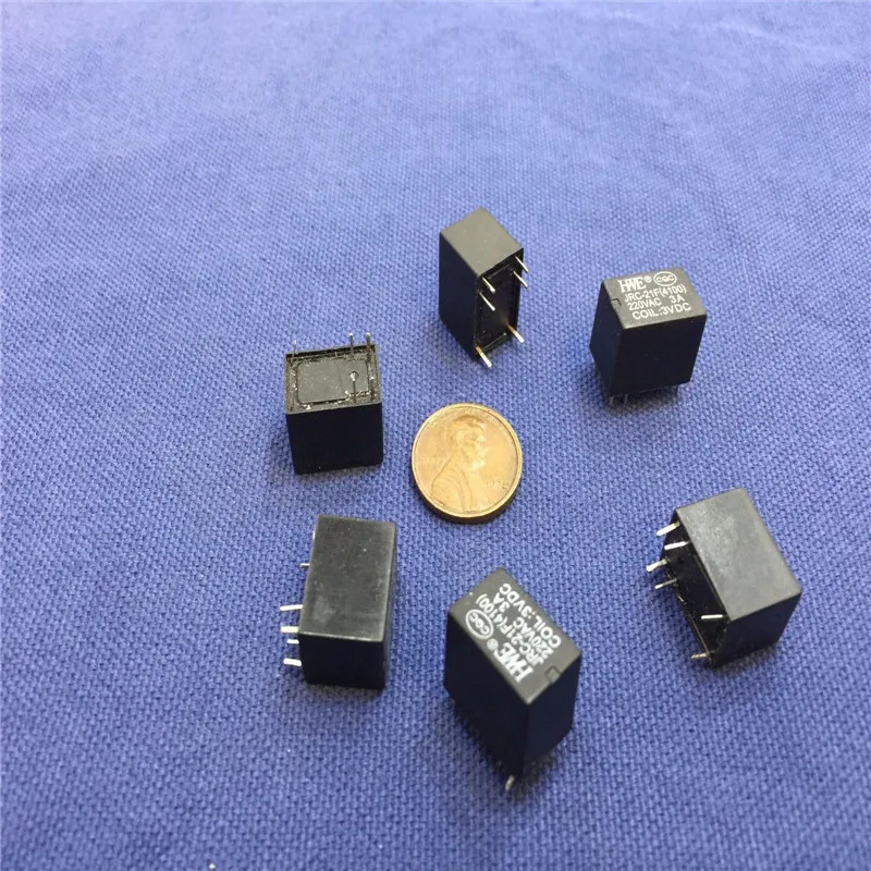siwetg JRC-21F 4100 DC Mini Power Relay 6 Pin PCB Mount Schaltungsrelais 3 V 5 V 12 V 10 St/ück 3 V