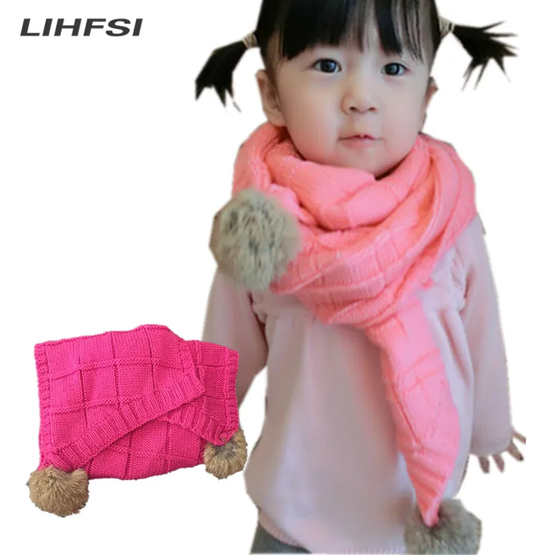 New Fashion Winter Chidren Scarf Baby Knitted Scarf Girls Thick Wool