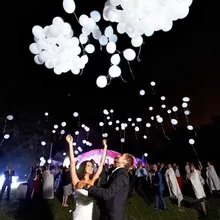 Хит продаж, 50 шт./лот, 12 дюймовые белые светодиодные воздушные шары с подсветкой, светодиодные шары, светящиеся товары для дня рождения, свадебные украшения, оптовая продажа