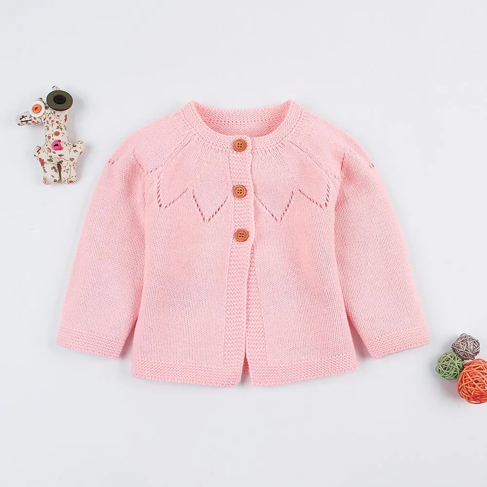 Toddler Baby Boys Girls Decorative Pattern Sweaters Soft Warm Cardigan Coat
