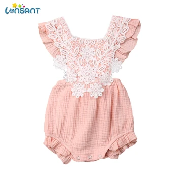 

LONSANT Cute Girls Bodysuit Summer Ruffle Sleeveless Girls Jumpsuit Baby Sunsuit Newborn Playsuit Toddler Infant Clothing N30