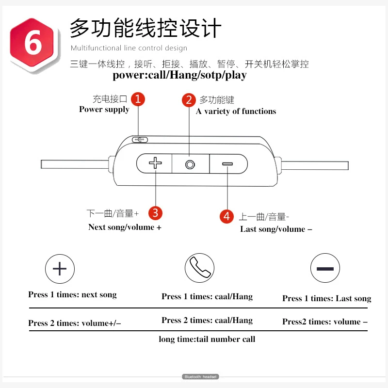 P9 bass Sport Running Magetic Bluetooth Wireless Earphones V4 1 In Ear Noise Reduction Earbuds With Microphone Sweatproof Stereo