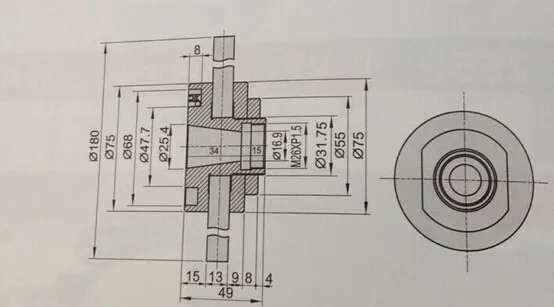 Высокое качество 250/614/618/818 шлифовальный станок инструмент Аксессуары F250/F250 шлифовальная машина с фланцем