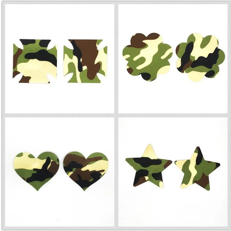 Sexy experience 10 pairs (20Pcs) women Nipple Covers Camouflage disposable Breast Pasties  5colors