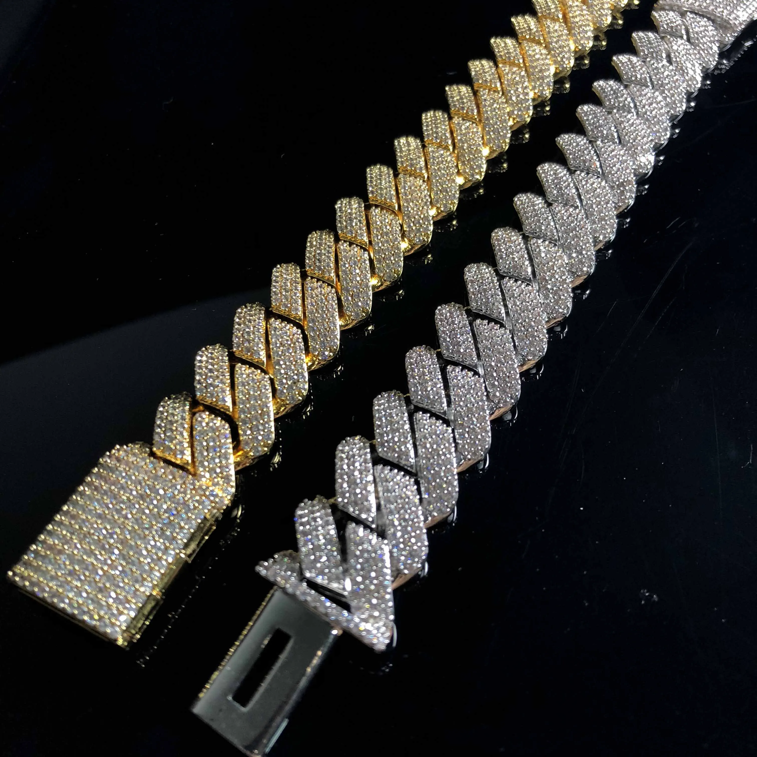 Iced out bling bling cuban link chain wholesale hiphop jewelry - AliExpress