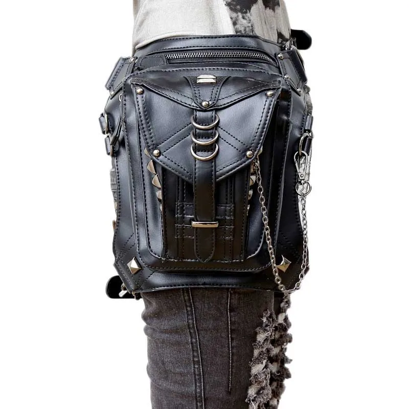 High Quality Women PU Leather Drop Leg Bag Punk Rock Bag Motorcycle Sword Pattern Messenger Shoulder Cross Body Waist Fanny Pack High Quality Women PU Leather Drop Leg Bag Punk Rock Bag Motorcycle Sword Pattern Messenger Shoulder Cross Body Waist Fanny Pack