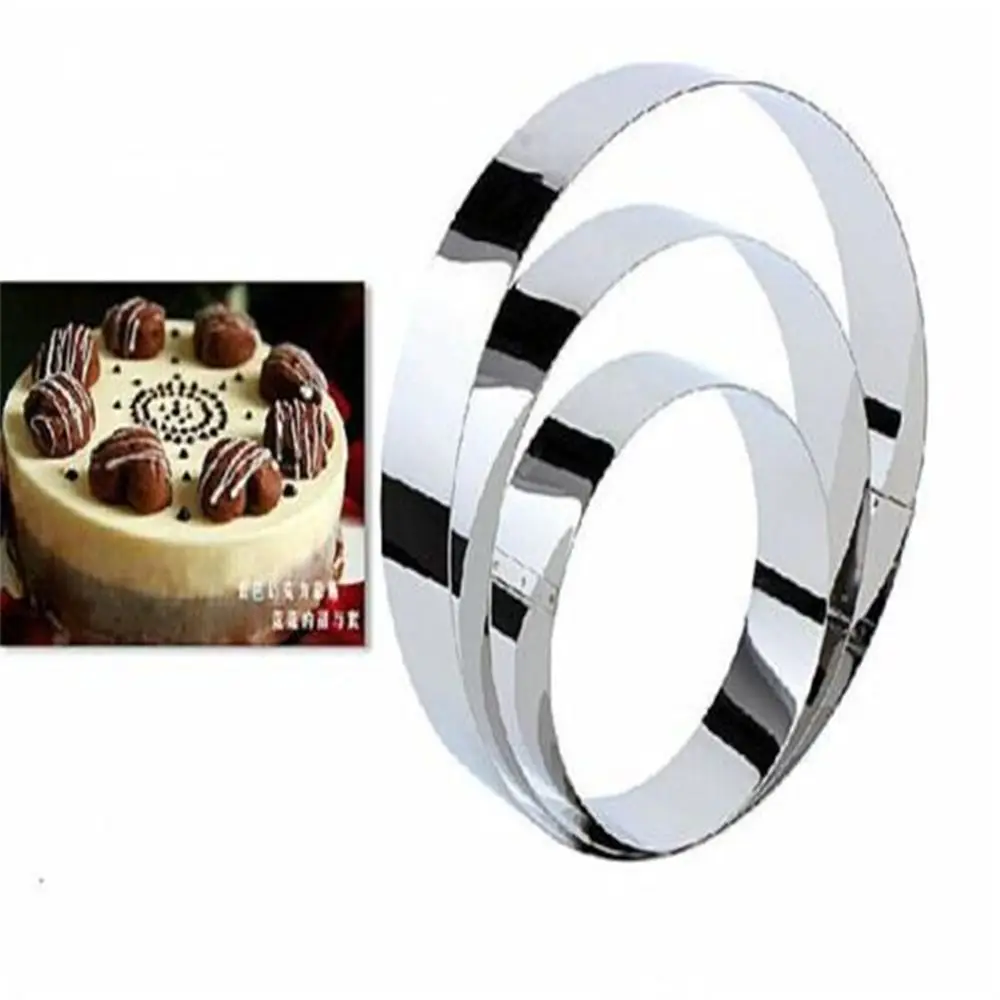 

KANNERT 3Pcs/set New Fondant Cake Paste Mold Cutter Tool Stainless Steel Round Circle Cookie Mould
