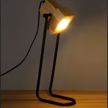 Лофт Винтаж промышленных Железный столик свет edison деревянный стол лампа исследование Спальня кафе