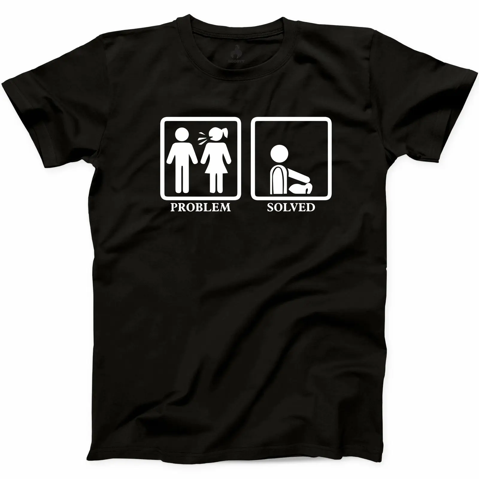 

Problem Solved T Shirt Marriage Funny Newly Married Wife Husband Novelty Tee S Cool Casual pride t shirt men Unisex Fashion