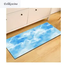 Абсорбирующий коврик для ванной с голубым облачным небом, коврик для гостиной, спальни