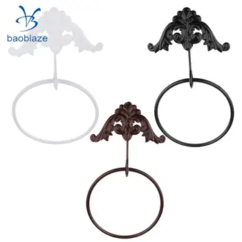 

Vintage Retro Round Style Wall Mounted Towel Ring Hand Towel Holder Hanger Storage Rail Rack Bar Bathroom Kitchen Accessories