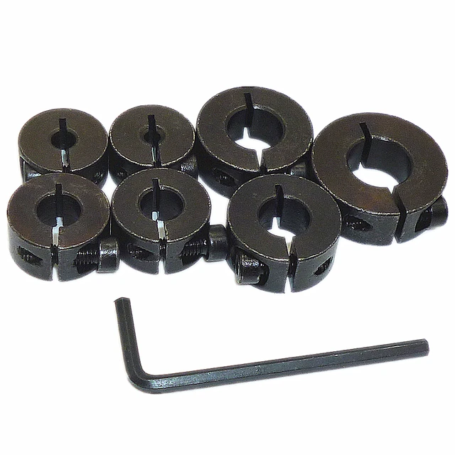 7x Drill Bit Shaft Depth Stop Collars Split Ring Positioner Drill
