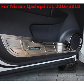 

FOR 2016-2018 NISSAN QASHQAI J11 Car Stainless Steel Door Anti-Kick Pad Door protection Cover Decoration Car-styling