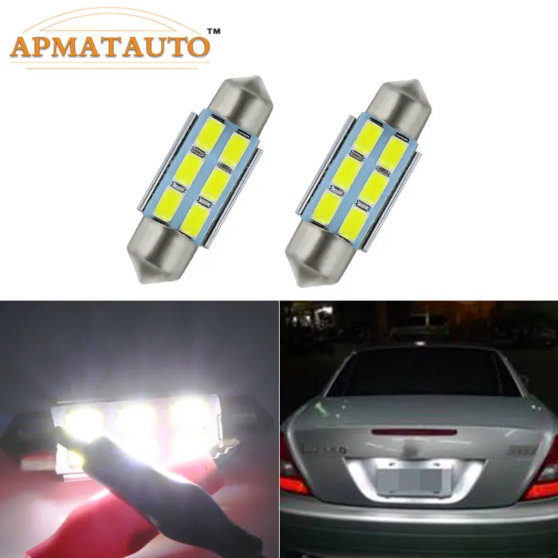 Per Mercedes Benz E320 / 2005 C230 Kompressor/W203 Licese/Numero Di Targa Lampadina Canbus Errore Di C5W Trasporto 36 Millimetri Bianco 12V