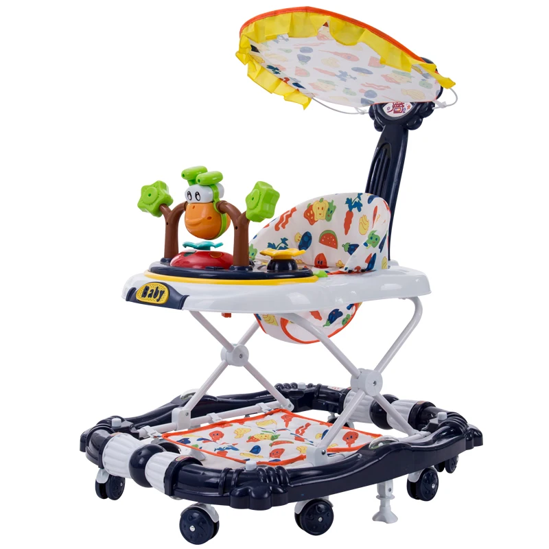 

Multifunction Folding Baby Step Hand push Or Sit Chair Adjustable Height Walker Baby Walking Assistant cockhorse For 6-18M BB