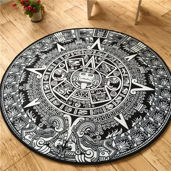 

High Quality Yama Totem Acrylic Captain Round Rugs Living Room Doormat Cartoon Carpets Door Floor Mat for Bedroom Carpet Kids Ro