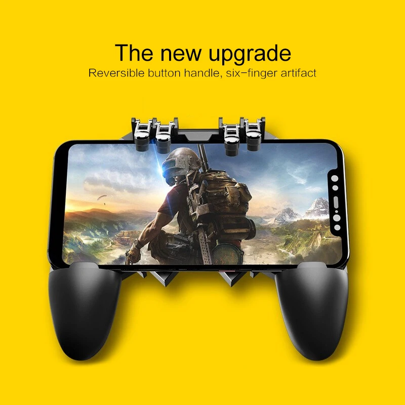 PUBG Mobile PUBG Controller Turnover Button Gamepad for PUBG Gamepads IOS Android Six 6 Finger Operating Gamepad Peripherals