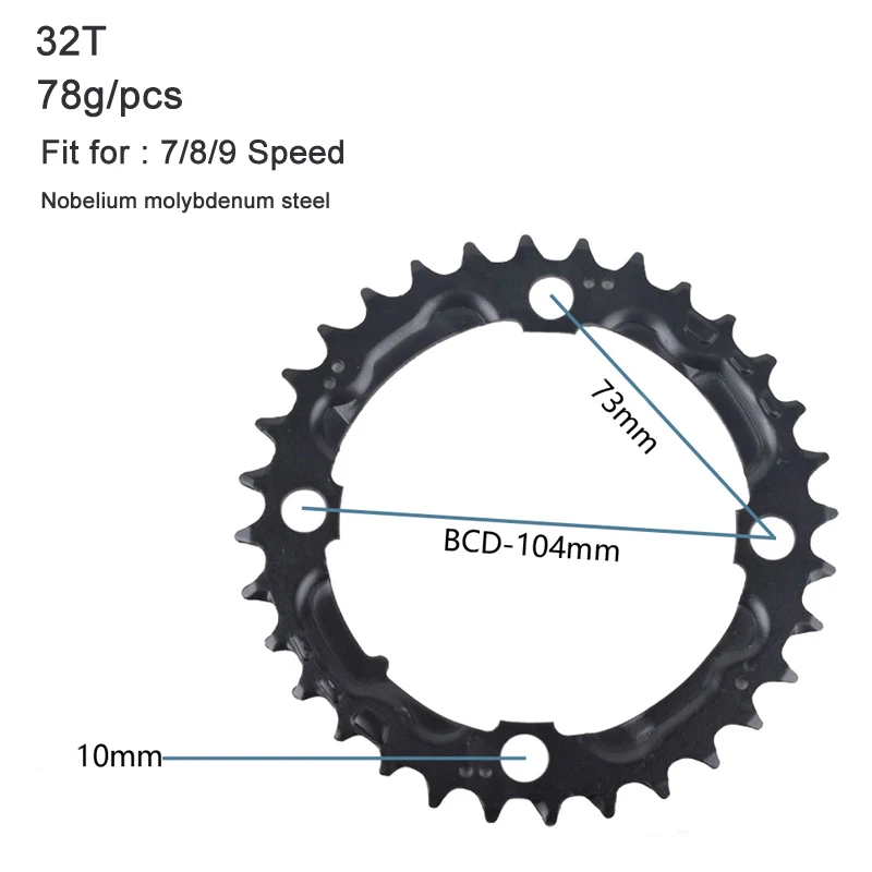 22T 32 т 42 44 т 48 7/8/9/10 Скорость MTB складывающийся BMX велосипед шатун для дорожного велосипеда диаметра окружности болтов(диск зубчатое колесо цепной передачи зуб срез ремонт Запчасти