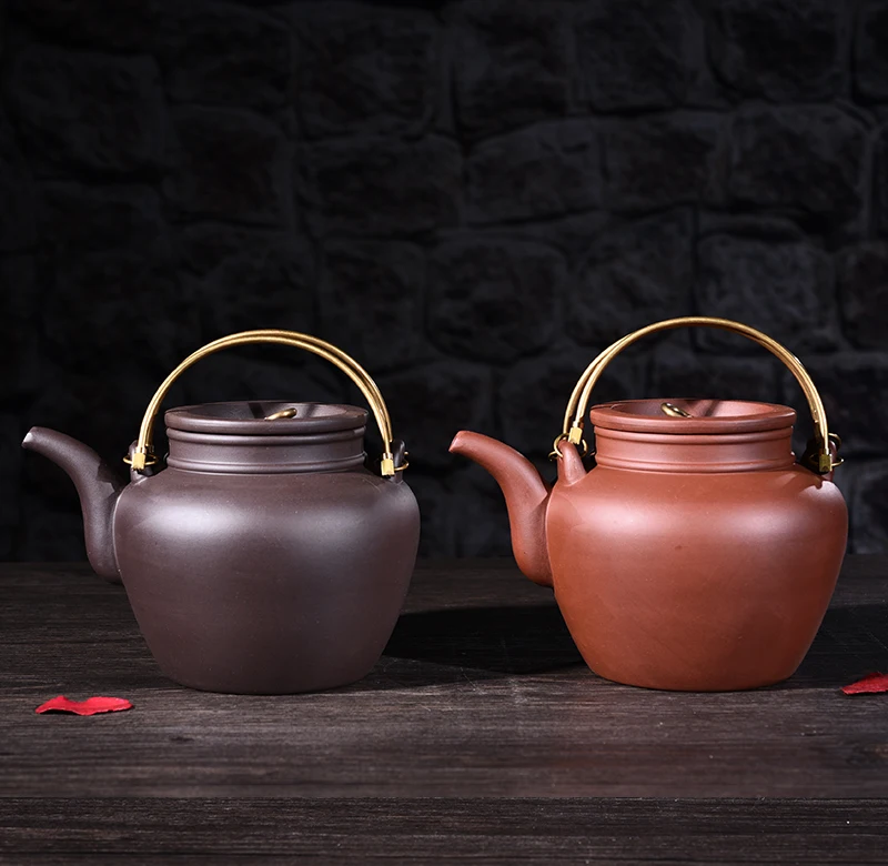 

Handmade large Zisha teapot large capacity ore Yixing with filter dragon egg teapot lettering 1500ml large teapot