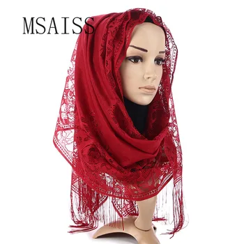 

2019 New Spring Scarves for Women Shawls and Wraps Lady Pashmina Pure Long Head Scarf Hijabs Stoles Muslim Headscarf