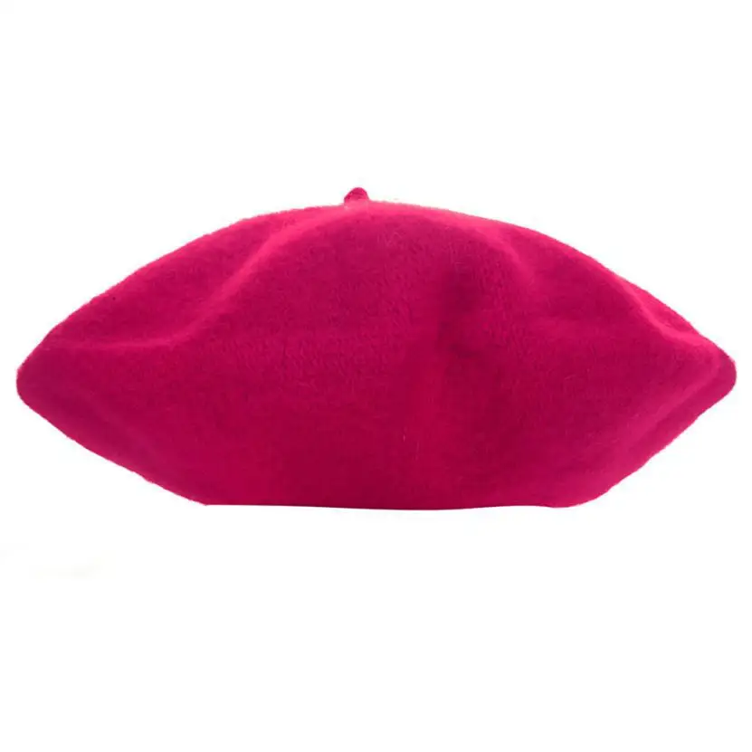 hot pink Chamsgend дизайн для детей, для девочек и мальчиков, живописный берет, шляпа для фотосъемки, Купольные шапки Aug17, Прямая поставка - Цвет: hot pink