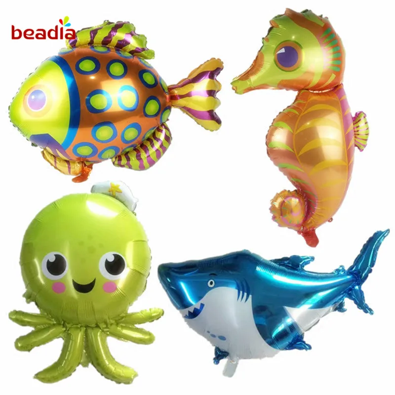 1PCS Foil Balloons Fish Inflatable Toys Sea World Party Balloons