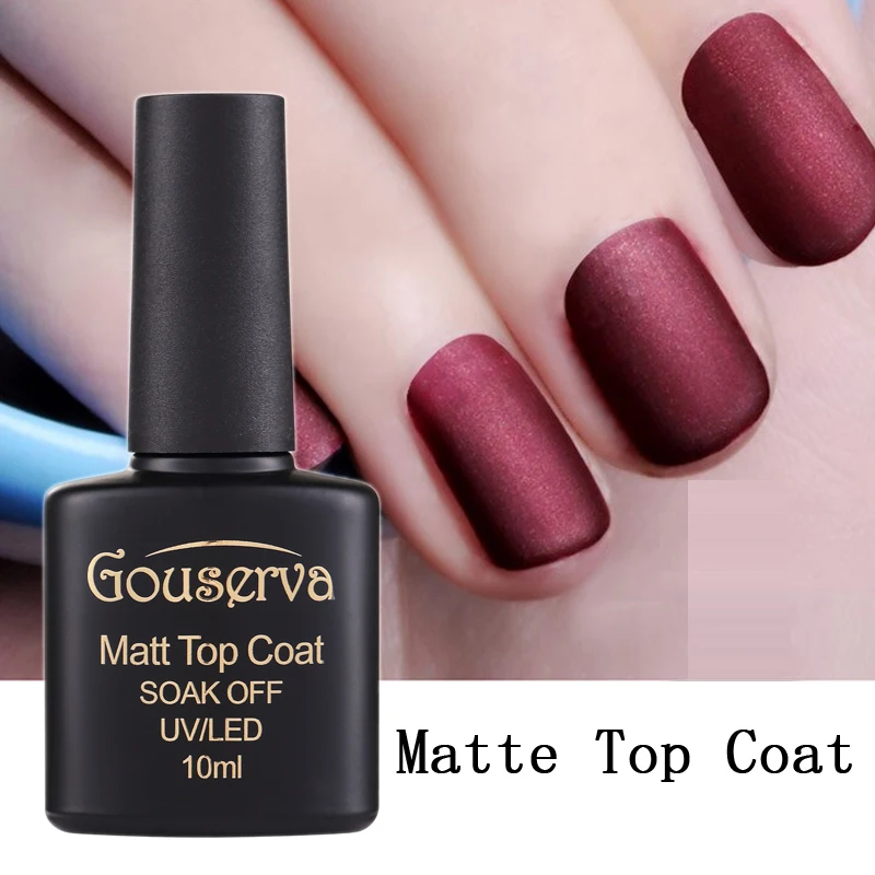 Hot Sale 10ml Matt Varnish Matte Top Coat Nail Gel Polish Nail Art