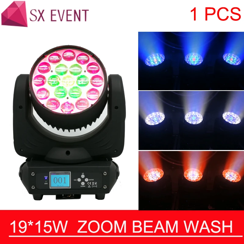 

Lyre19X15W RGBW 4in1 LED Moving Head Light Zoom Wash Moving Head Party club DMX DJ Stage Disco Light Stage light/SXP-1915A