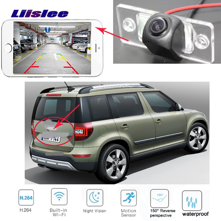 

LiisLee For Skoda Yeti 2009~2013 New Arrival! Car wireless backup Reverse camera waterproof Full HD