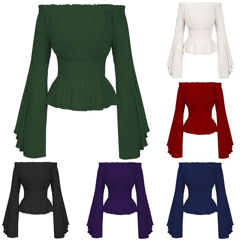 Sexy Blouse Women Causal Long Sleeve Autumn Spring Blouse Tops Women's Clothing Vintage Shirt Corset Blusas Femme Manche Longues