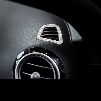 

2pcs Diamond Front Air Outlet Dec Frame Cover Trim For Benz E Class W213 2017