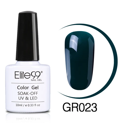 Elite99 Soak Off Green Series Гель-лак 10 мл Светодиодный УФ-гель лак для ногтей Праймер УФ гель лак для ногтей художественная краска для маникюра - Цвет: 023