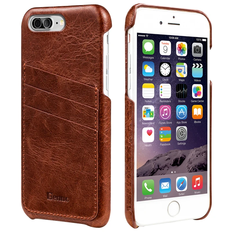 Benuo For iPhone 8 Plus Case Genuine Leather Soft Leather