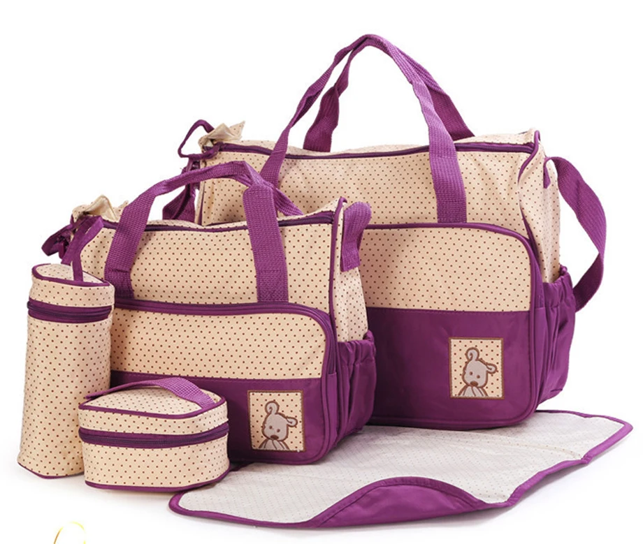 Высококачественная брендовая многофункциональная сумка для мам и мам, 5 шт., сумка для подгузников для мам, сумка для подгузников для мам, сумка для подгузников Bolsa De Bebe Maternidade