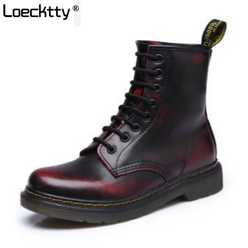 

2019 Boots Women Genuine Leather Shoes For Winter Boots Shoes Woman Casual Spring Genuine Leather Botas Mujer Female Ankle Boots